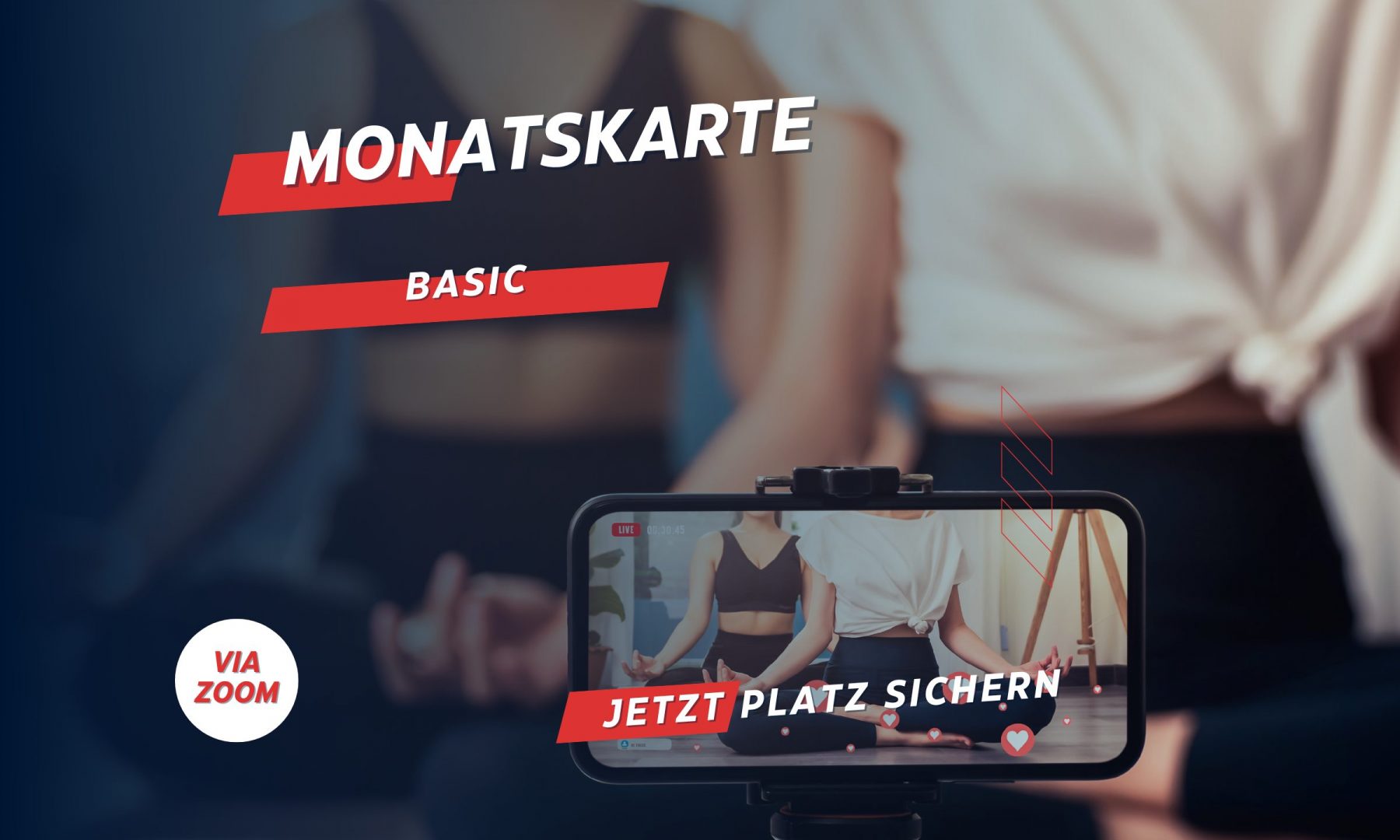 Flexible Yoga Monatskarte für Online Live Kurse