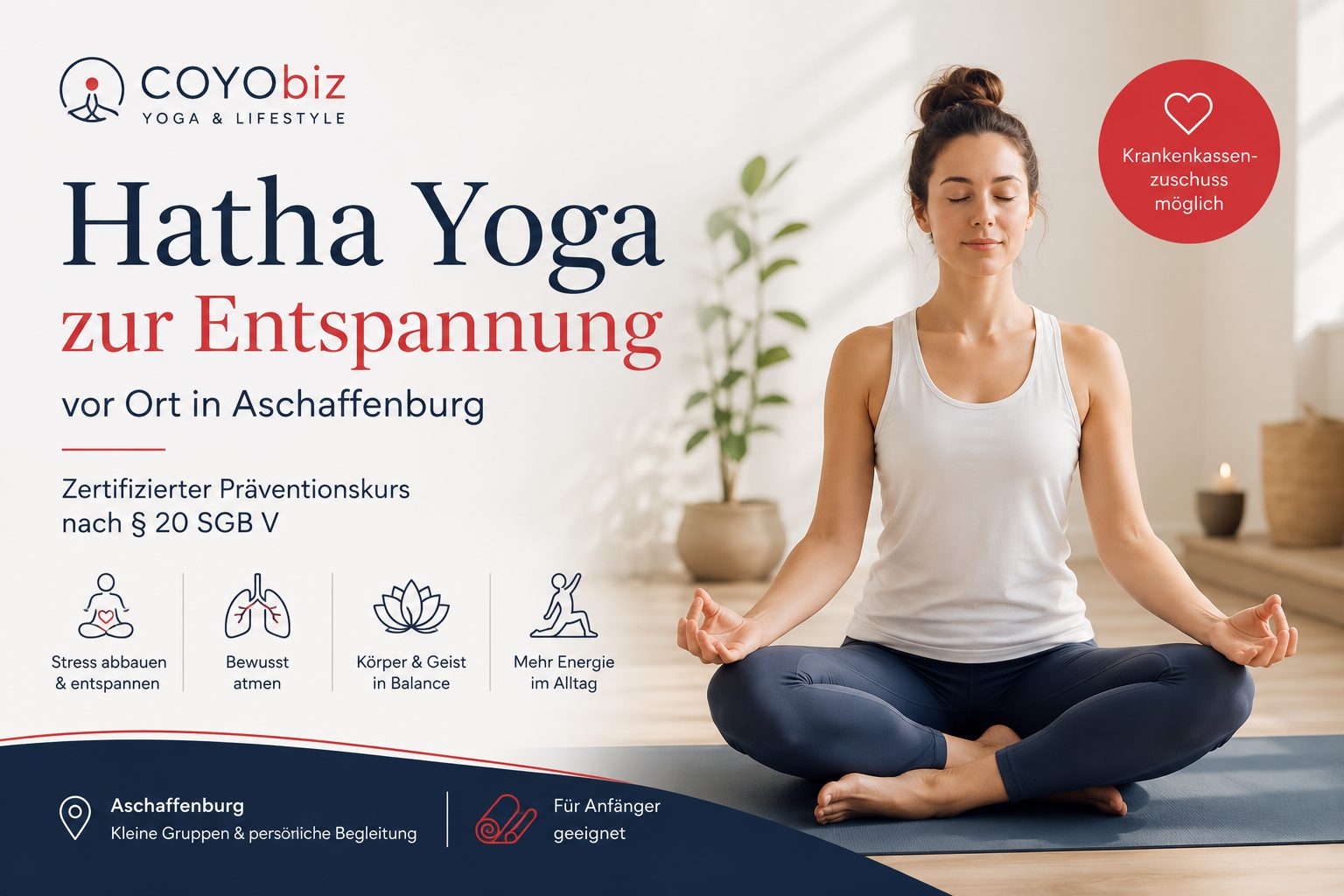 Hatha Yoga zur Entspannung in Aschaffenburg